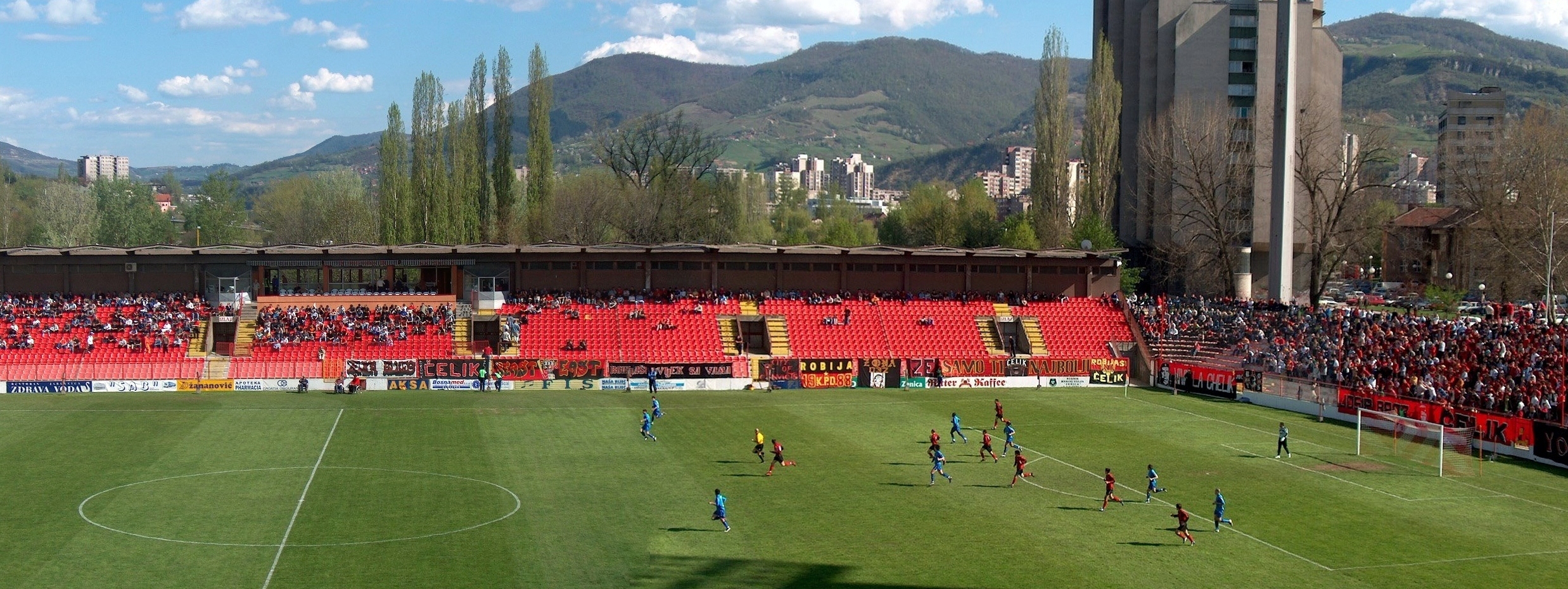 Bilino Polje-stadion i Zenica, fotograferad 2012